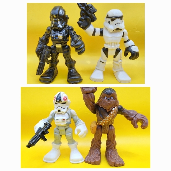 Fisher Price Imaginext Lot Star Wars Stormtrooper Chewbacca 3" - Picture 1 of 9